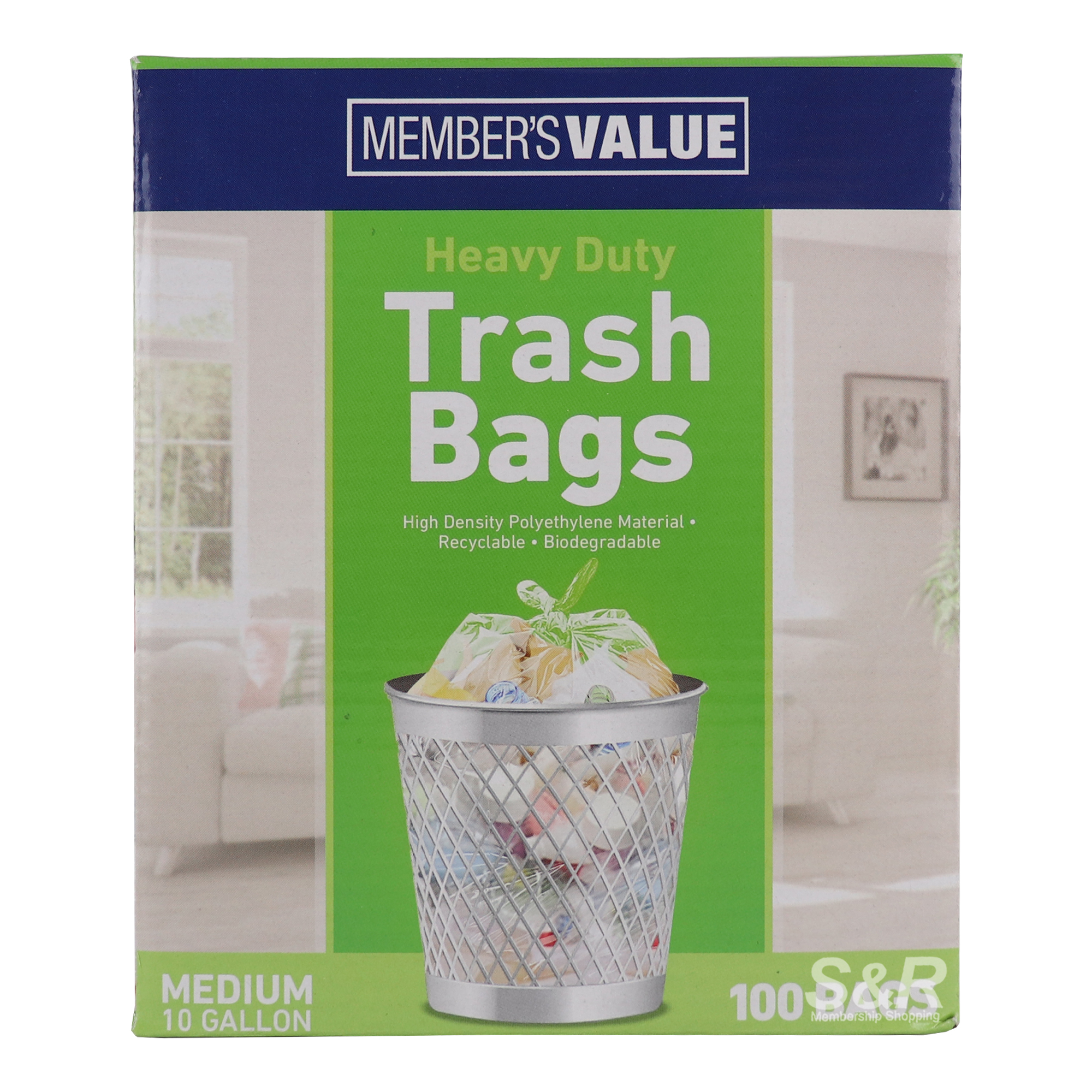 Member's Value Trash Bag Clear Medium 100pcs